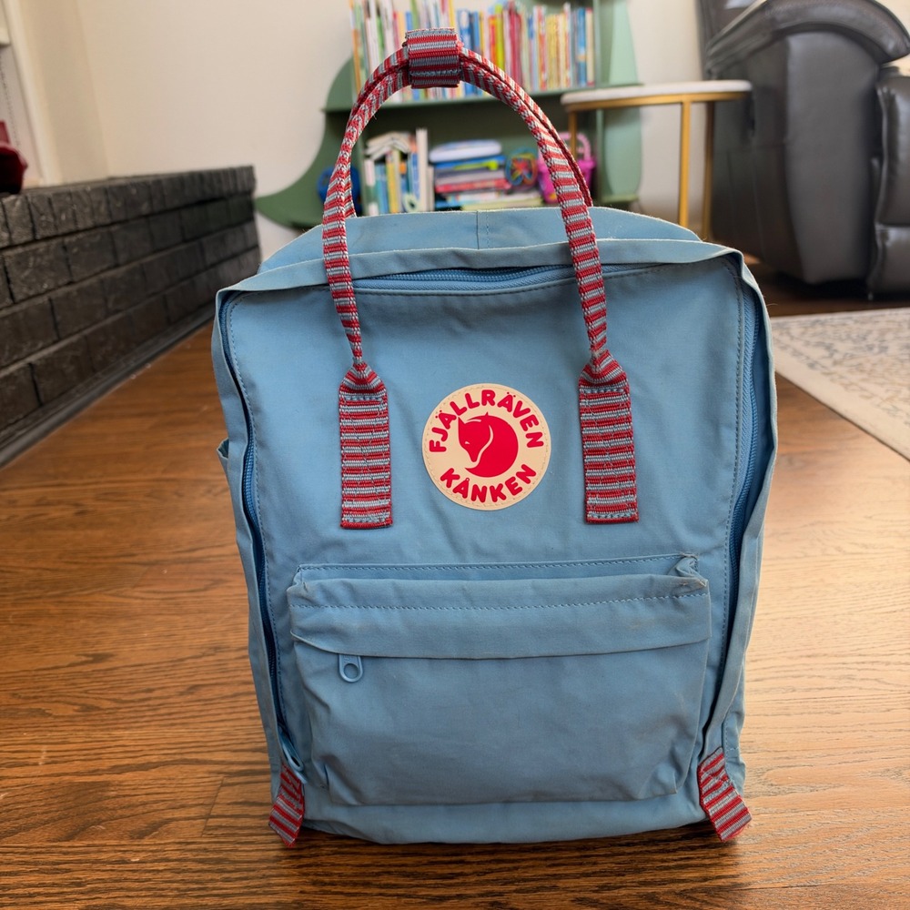 Fjallraven Kanken Backpack Air Blue-Stripped Colorway School Travel Bag Gorpcore